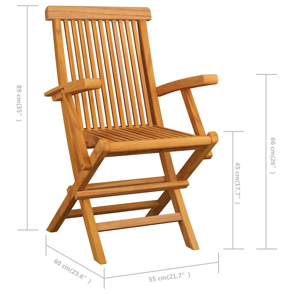 Gartenstuhl Set 3er Solid Teakholz Outdoor Stühle - Hobbyfy