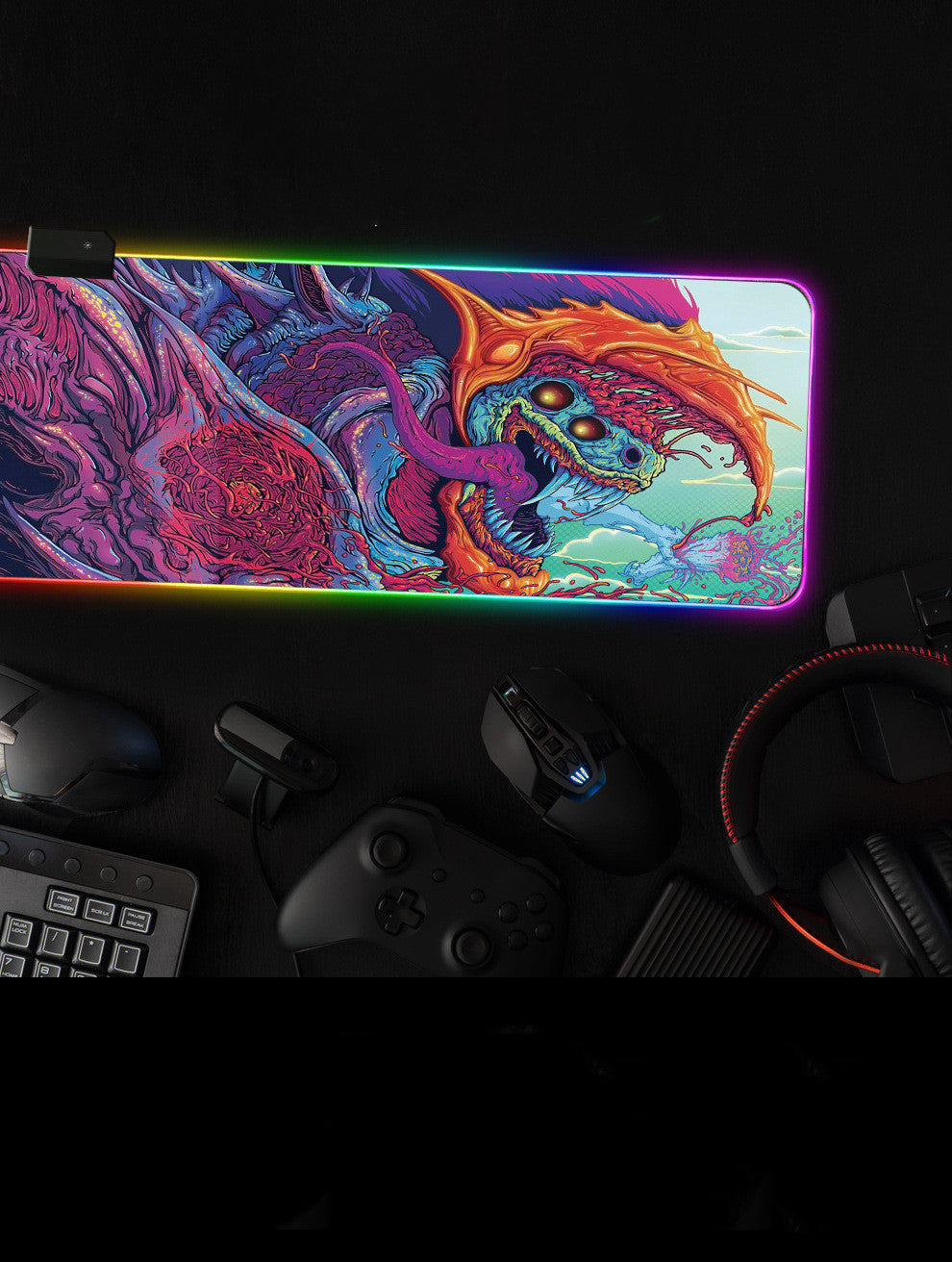 Gaming RGB Mausmatte Mit LED Beleuchtung Für Gaming Und Büro - Hobbyfy