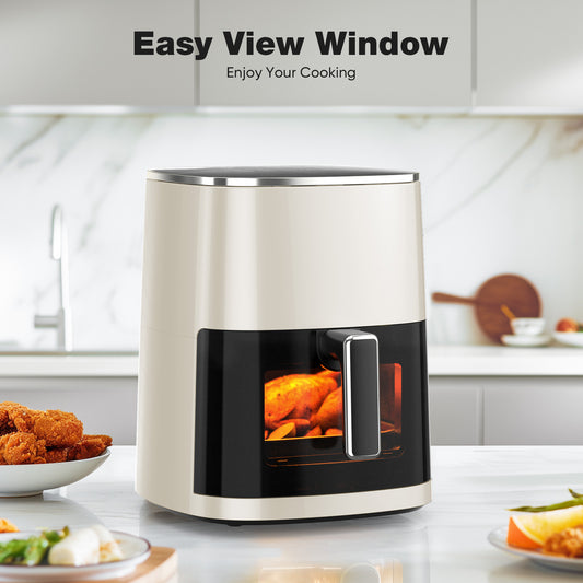 Quadratische Air Fryer Mit Sichtfenster 6-Quart Kapazität 12-in-1 - Hobbyfy
