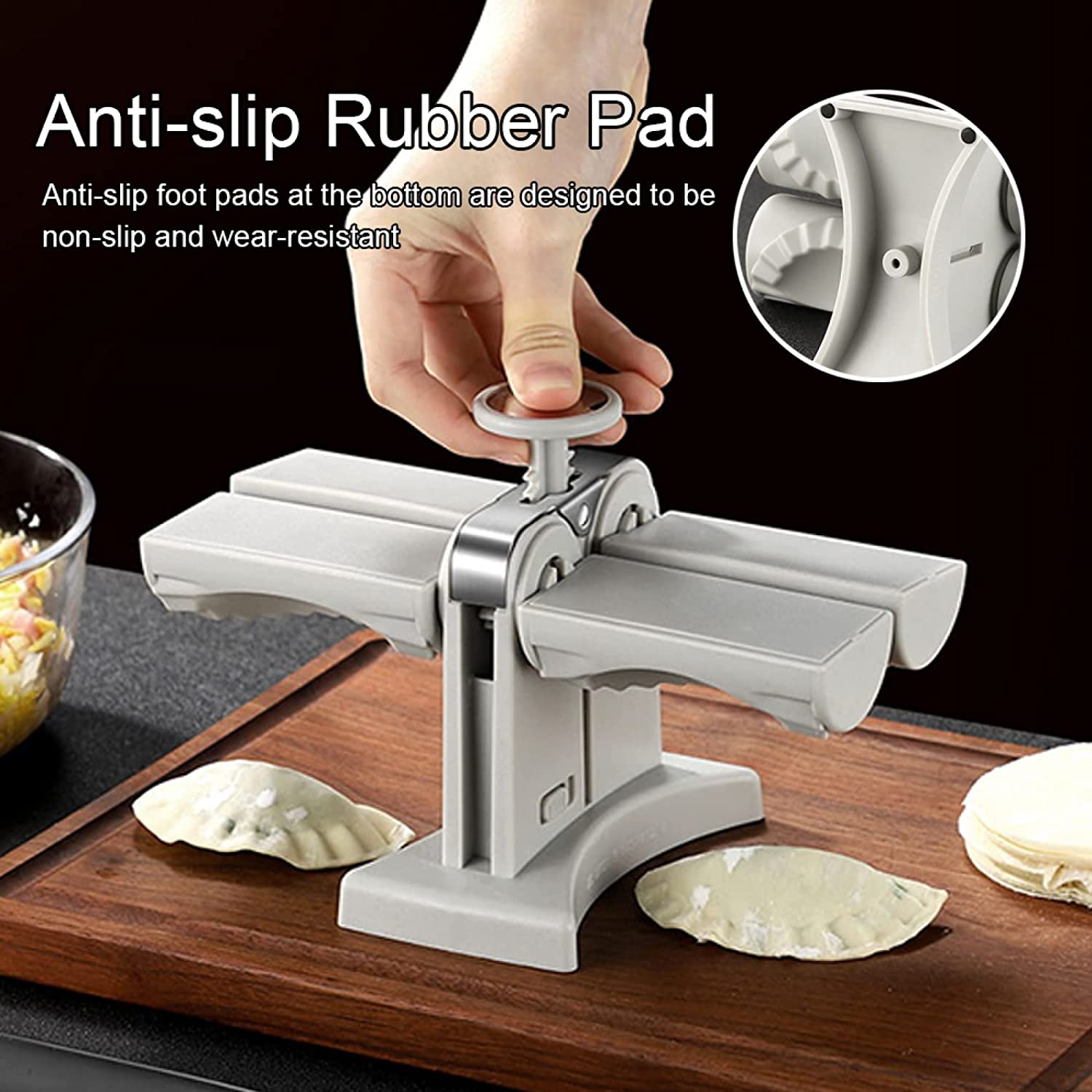 DumplingPro Doppelkopf Dumpling Maker Handbetriebenes Modell - Hobbyfy