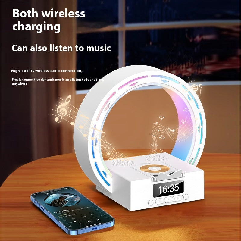 4 In 1 Nachttischlampe Ladestation Bluetooth Speaker Wecker - Hobbyfy