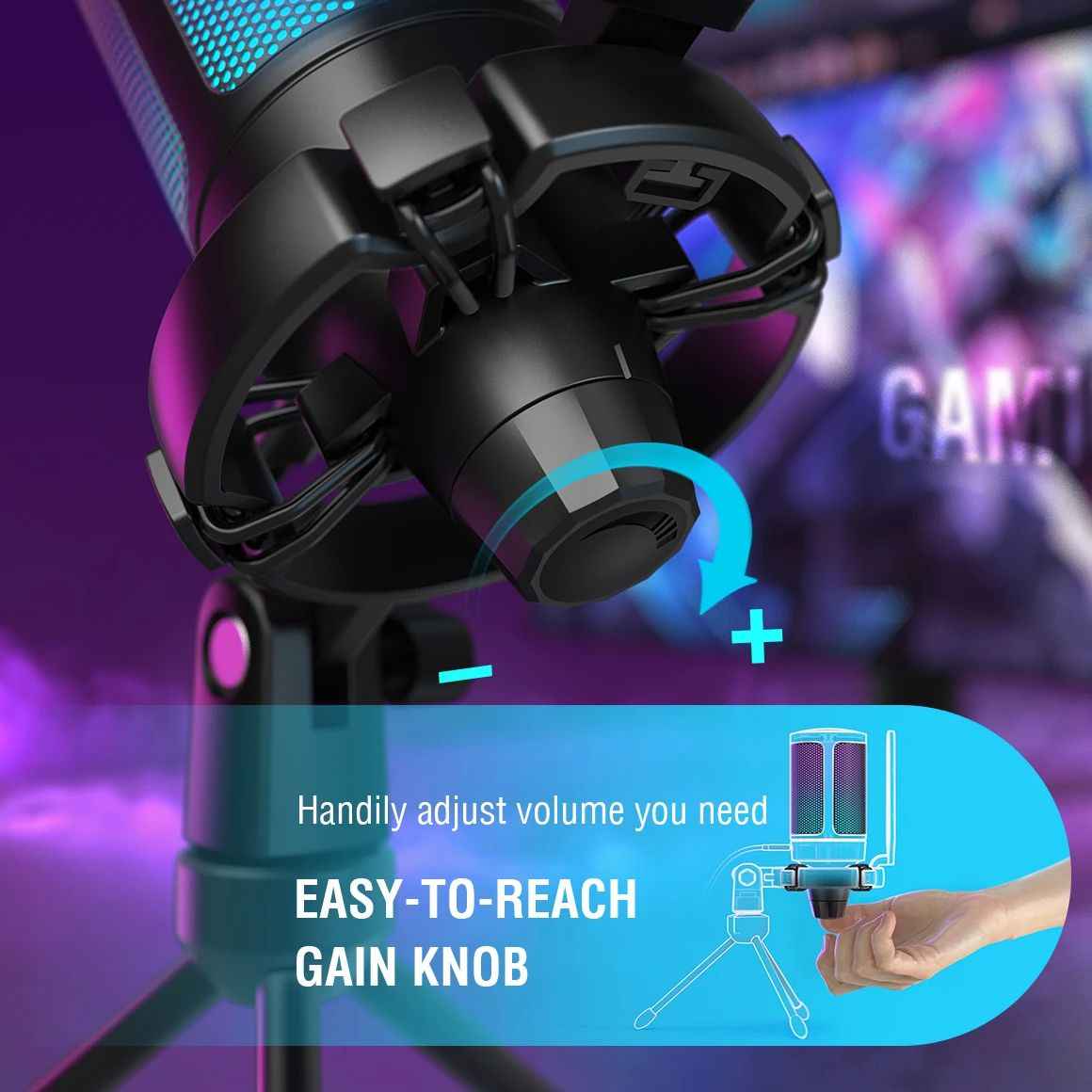 Nebula USB Kondensator Gaming Mikrofon Kabellose Übertragung - Hobbyfy