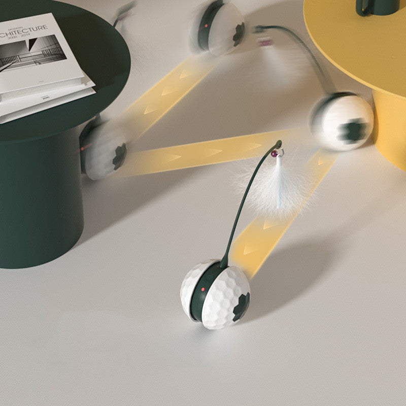 Elektrisches Katzenspielzeug Pendelball Rot Weiß - Hobbyfy