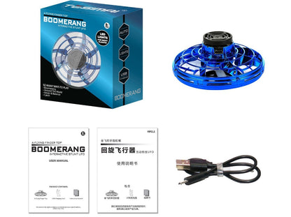 Gufo Mini Fingertip Gyro Interaktives LED UFO Spinner Spielzeug Für Kinder Ideal Zum Drehen Werfen - Hobbyfy