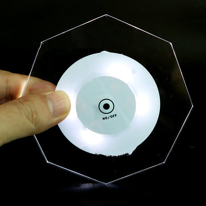 Aurelia Kristall Acryl LED Untersetzer 10 cm Blinkendes Design - Hobbyfy