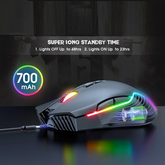 LumenTech Ultralight Leuchtende Bluetooth Kabellose Gaming Maus 24 g - Hobbyfy
