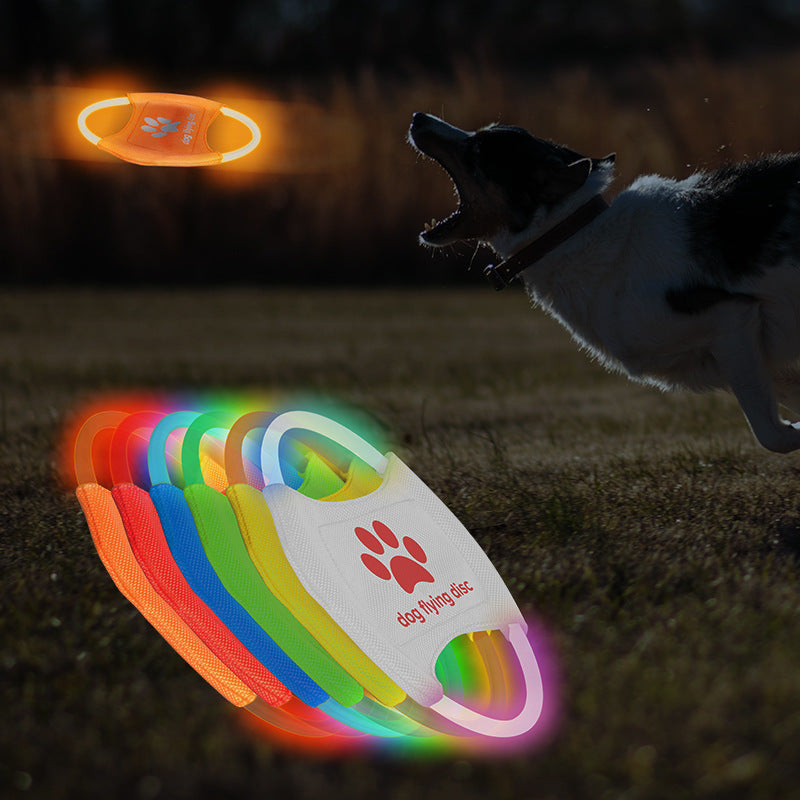 LED Frisbee Hundespielzeug USB Aufladbar Nachtspiel Leuchtend Sichtbar Für Training Und Spiel - Hobbyfy