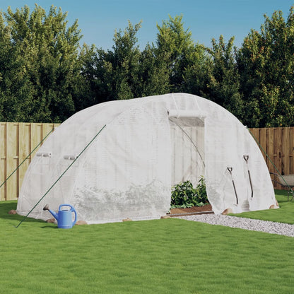 Gewächshaus Stahlrahmen 10 m2 Nutzfläche 5 x 2 x 2,3 m - Hobbyfy