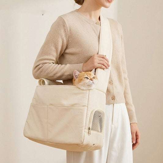 Katzenkomfort Katzentragetasche Leichte Aprikosenfarben Outdoor-Reisen