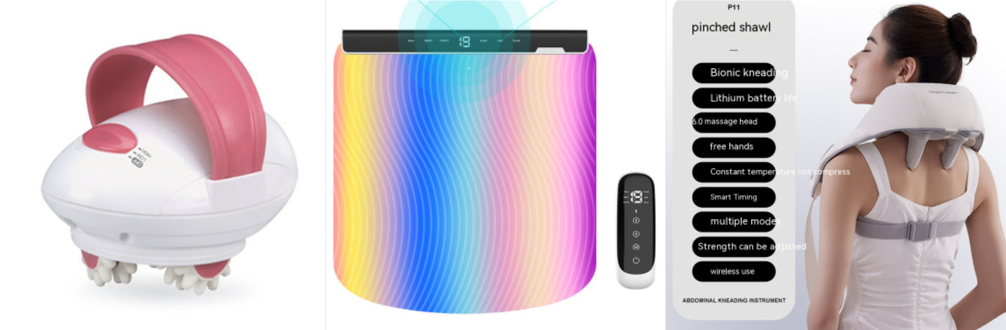 LuxaMass Kabelloser Schulter Nacken Massageclip Knetmassage Und Wärme