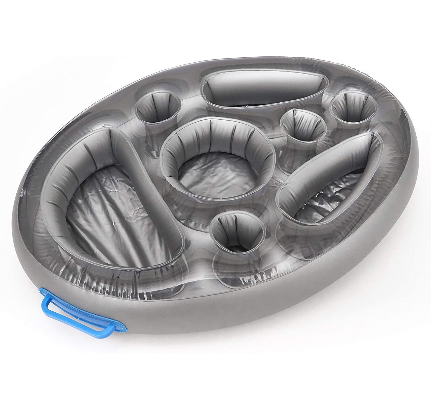 Aufblasbarer PVC Getränkehalter Sitz Mit Obstunterlage Und Handyfach Für Pool Badewanne Und Events - Hobbyfy