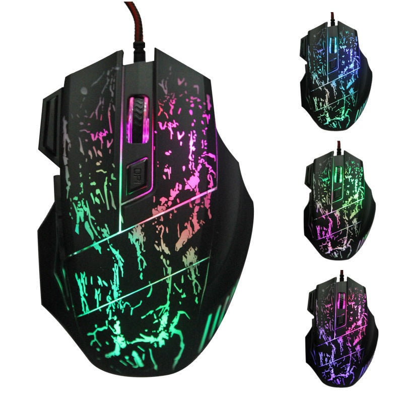 NebulaTech Transparente Gaming Maus Mit Leuchtender Akzentfunktion - Hobbyfy