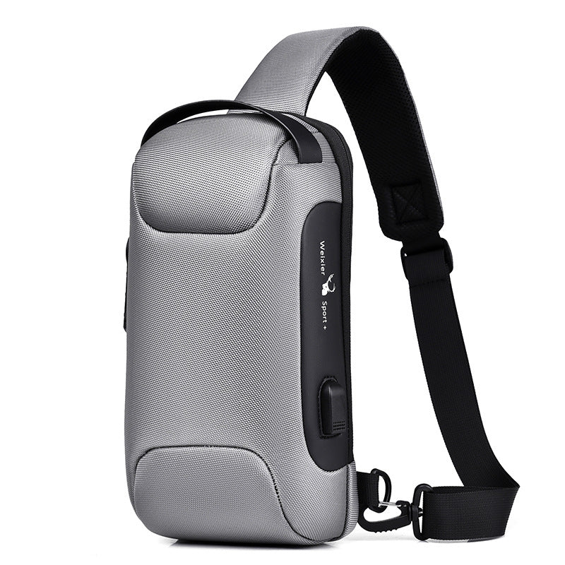 SafeGuard Wasserfest USB-Lade Diebstahl-Schutz Umhängetasche Oxford - Hobbyfy