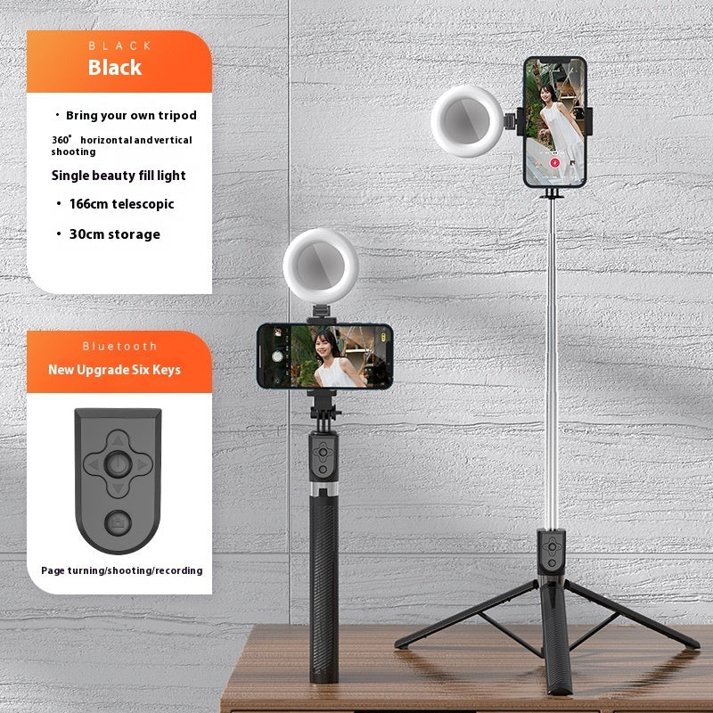 Selfie-Stativ Mit Lichtquelle – Kompakt Und Stabil - Hobbyfy