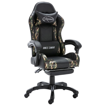 Gaming Chair Mit Fußstütze Camouflage Kunstleder - Hobbyfy