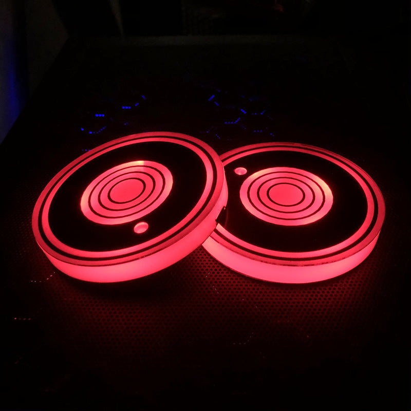 Auto Getränke-Untersetzer Mit LED Beleuchtung Zweier Set - Hobbyfy