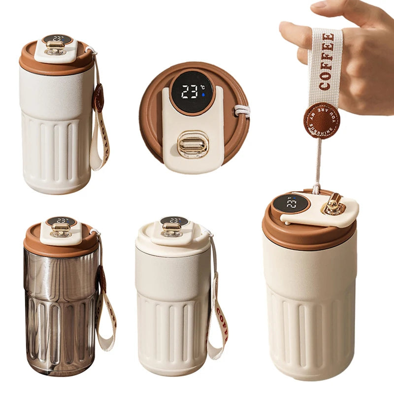 Digitale Thermosflasche 450ml Edelstahl Temperaturanzeige - Hobbyfy