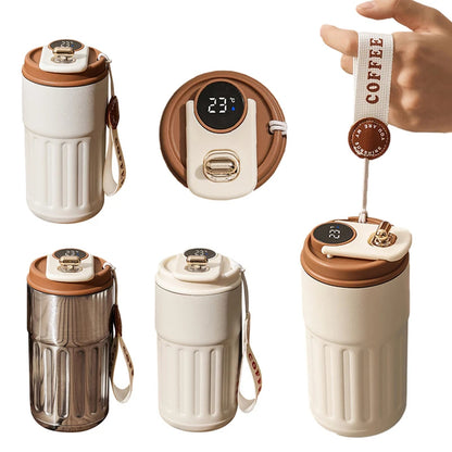 Digitale Thermosflasche 450ml Edelstahl Temperaturanzeige - Hobbyfy