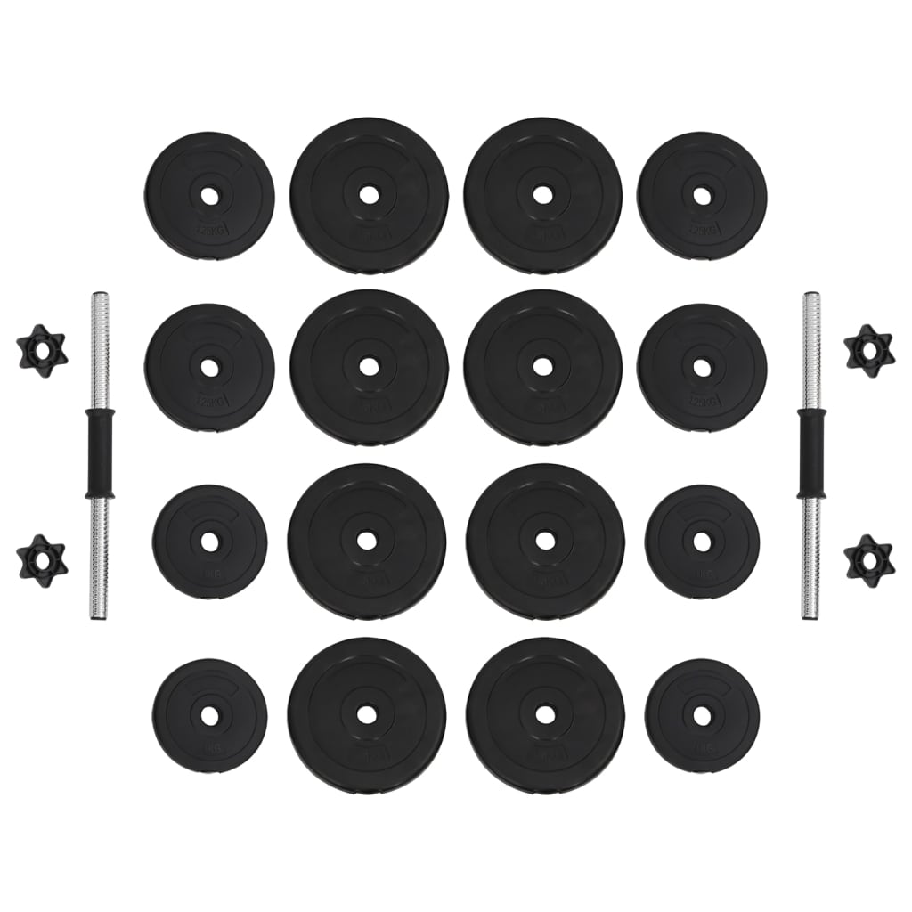 Hantelset 14-teilig Leise Kompakt Langlebig Mit Rutschfestem Bar-System - Hobbyfy