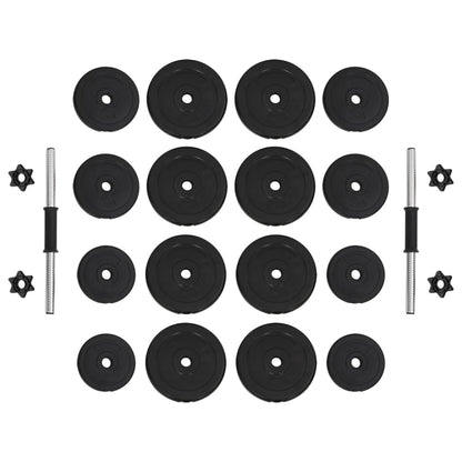 Hantelset 14-teilig Leise Kompakt Langlebig Mit Rutschfestem Bar-System - Hobbyfy