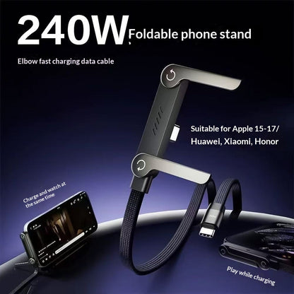 PowerLine 240W USB-C Ladekabel Mit Faltbarem Standfuß - Hobbyfy