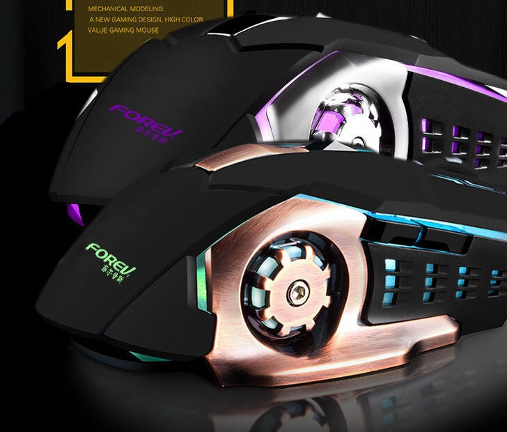 FV-502 Mechanische Kabelgebundene Gaming-Maus Mit RGB 30 Mio Klicks - Hobbyfy