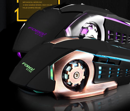 FV-502 Mechanische Kabelgebundene Gaming-Maus Mit RGB 30 Mio Klicks - Hobbyfy