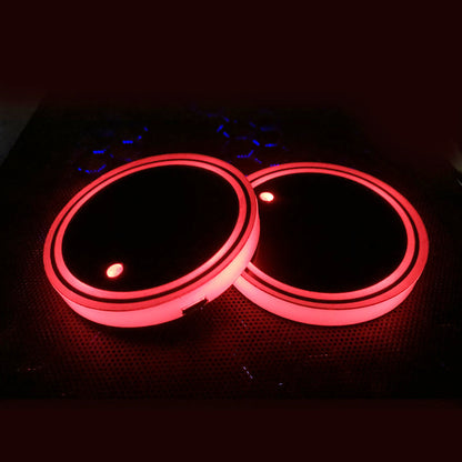Auto Getränke-Untersetzer Mit LED Beleuchtung Zweier Set - Hobbyfy