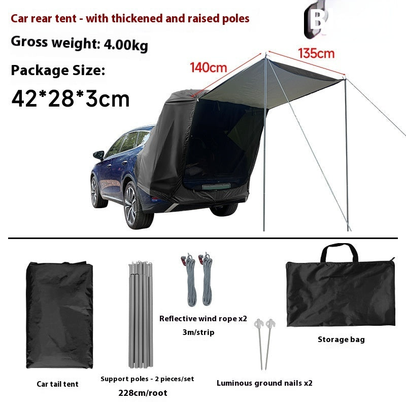 Dachzelt Rückenzelt Für Auto Camper Sonnenschutz Regenfest - Hobbyfy