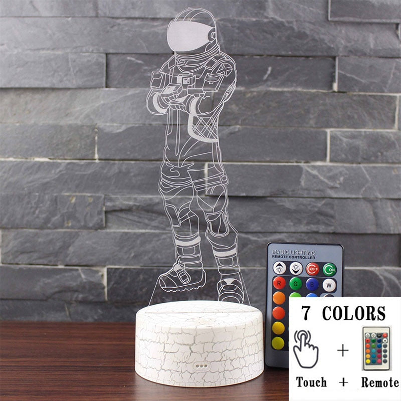 AcrylGlow 3D LED Nachtlicht Gaming Lampe Mit 7 Farben Stimmungslicht - Hobbyfy