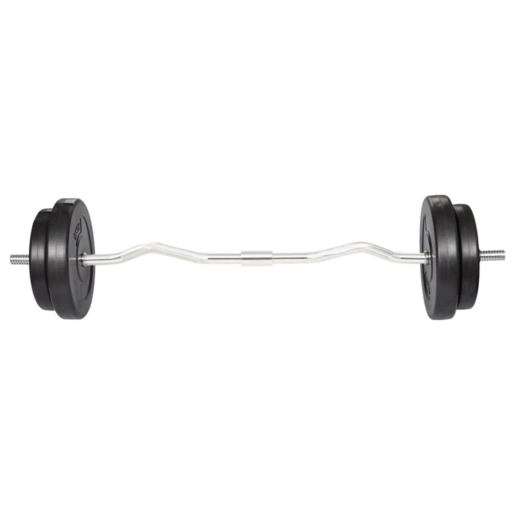 Kurzhantelset Mit Curlstange Und Gewichtsscheiben Gesamtgewicht 30 Kg - Hobbyfy