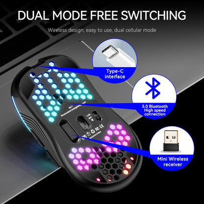 Ultraleichte Dual-Mode Gaming-Maus mit RGB-Beleuchtung