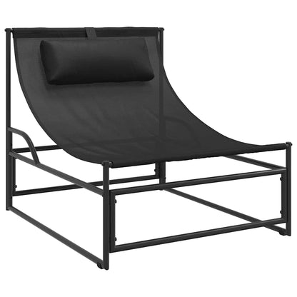 Garden Lounger Anthracite Ergonomische Textilene Liege - Hobbyfy