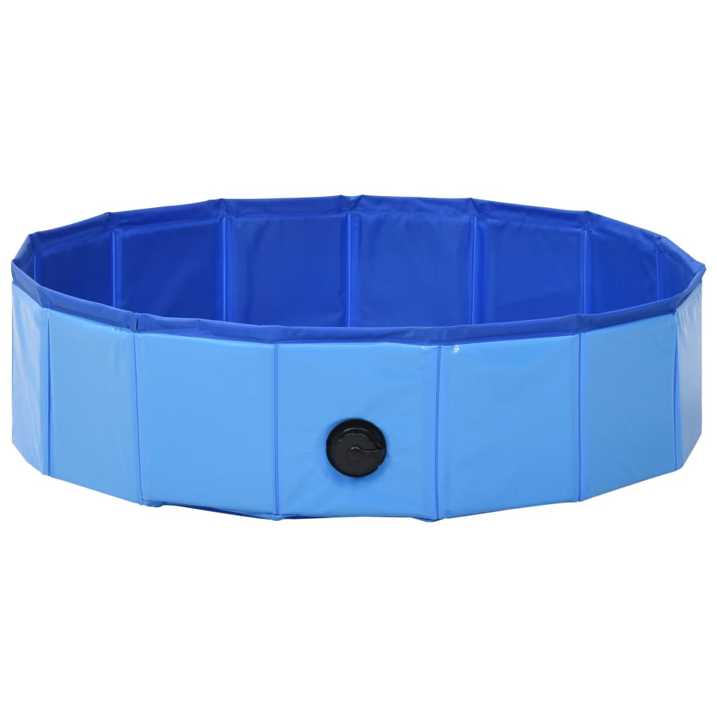 VitalPaws Faltbarer PVC Hundenpool Blau Mit Rutschfester Oberfläche