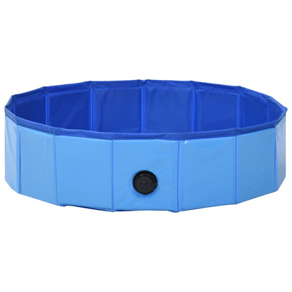 VitalPaws Faltbarer PVC Hundenpool Blau Mit Rutschfester Oberfläche