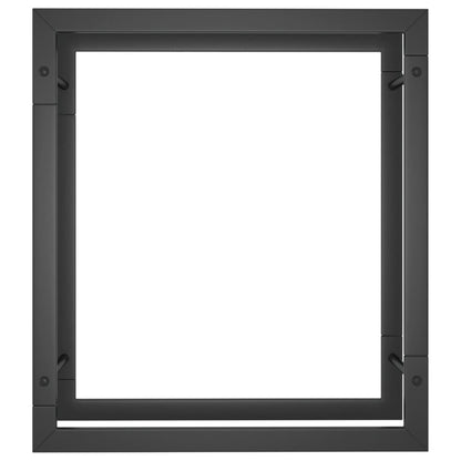 Feuerholz Regal Matte Schwarz 50x Robuster Stahlrahmen Großzügige Kapazität - Hobbyfy