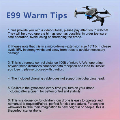 E99 Drohne Mit Dual Kamera HD Fernsteuerung - Hobbyfy
