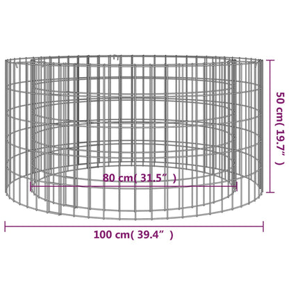 Gabion Feuerstelle Durchmesser 100 Zentimeter Verzinktes Eisen - Hobbyfy