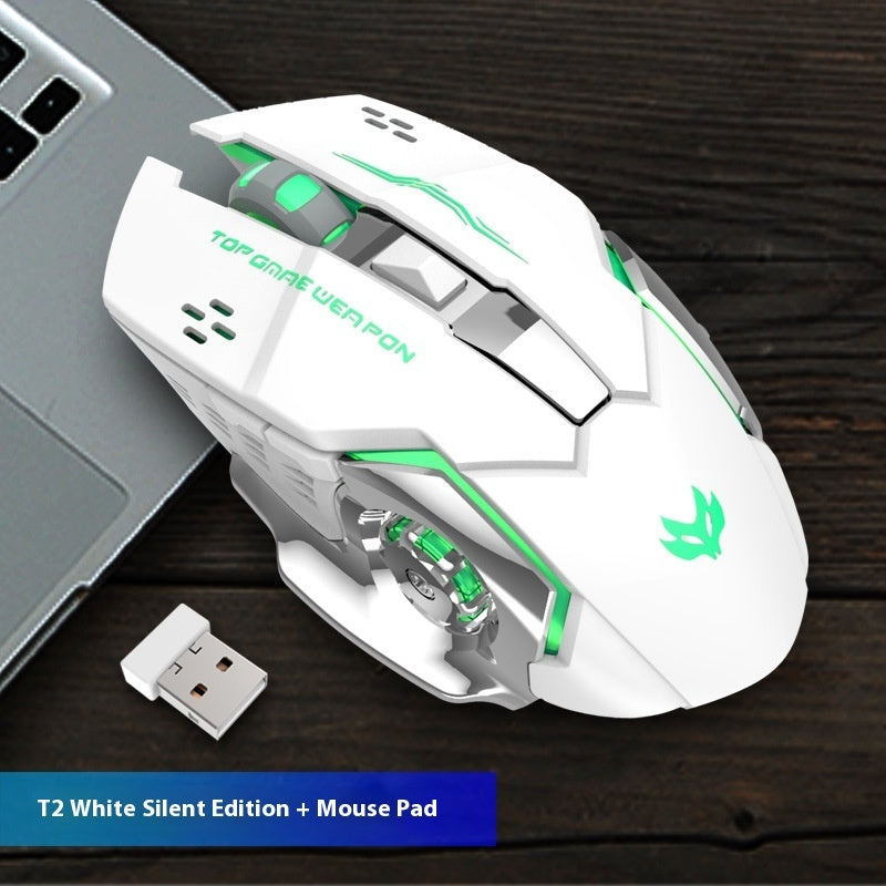 Leise T2 Kabellose Maus Mit Ladefunktion Silber Edition - Hobbyfy