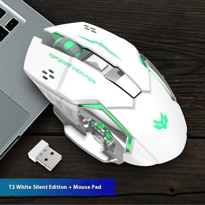 Leise T2 Kabellose Maus Mit Ladefunktion Silber Edition - Hobbyfy