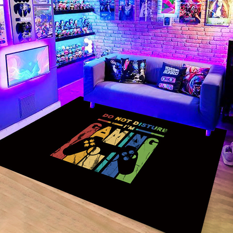 CyberWeave Cyberpunk Gaming Teppich Mit Leuchtendem Arcade-Design - Hobbyfy