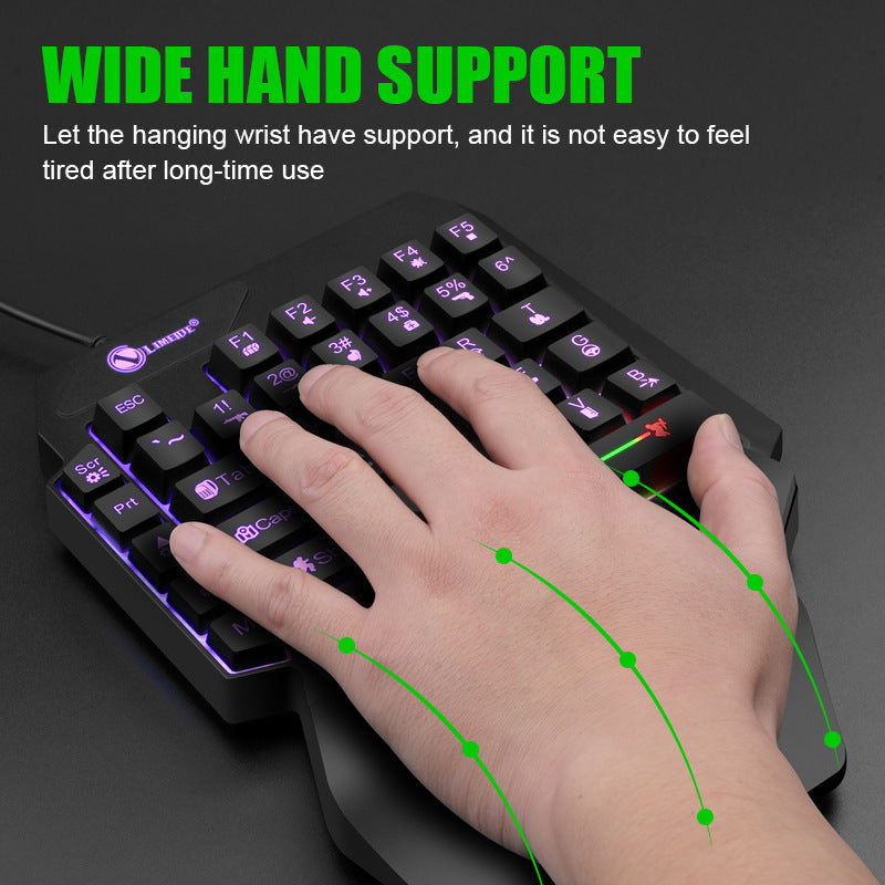 Luminous Gaming Einhand Mechanische Tastatur Beleuchtet Kompakt