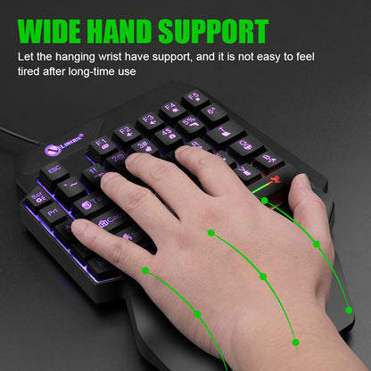 Luminous Gaming Einhand Mechanische Tastatur Beleuchtet Kompakt