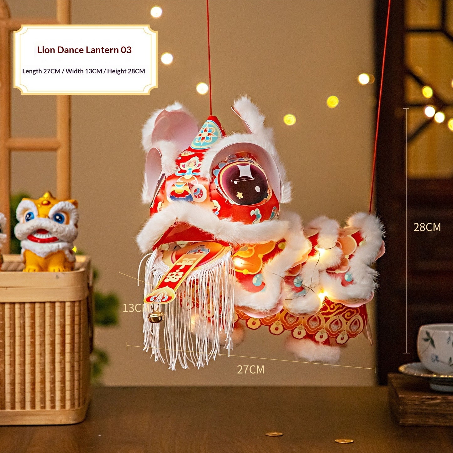 DIY Neujahrs Trend Löwentanz Laternen Bastelset Handgefertigte Kunstwerke