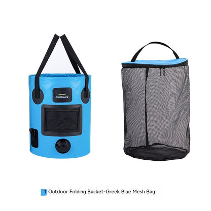 Faltbarer 25L Angler Eimer Mit Netzfach Beutelfach - Hobbyfy