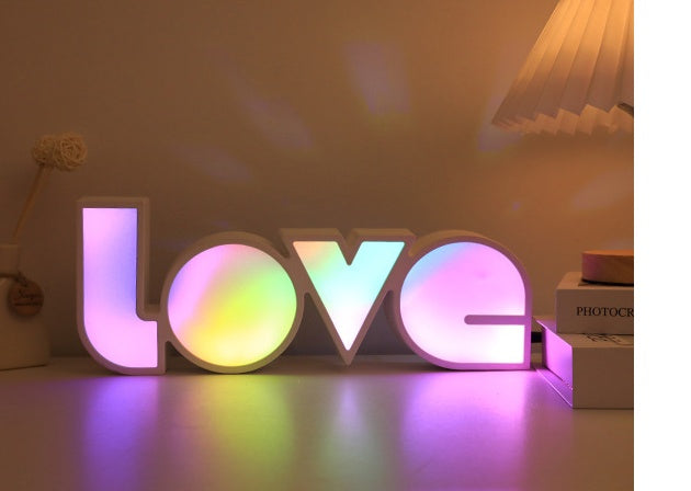 LED Love Lichtdeko Valentinstag Geschenk Regenbogen Lampschirm