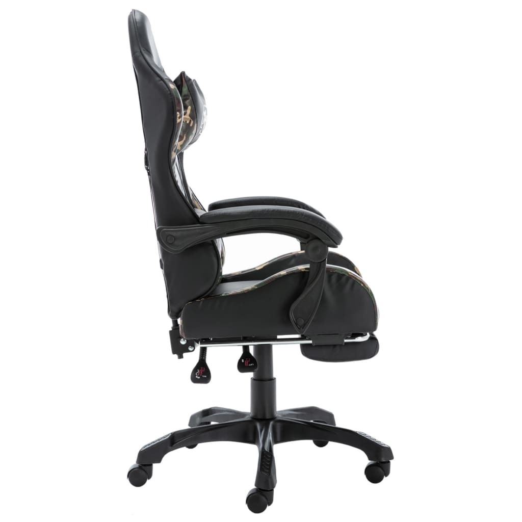 Gaming Chair Mit Fußstütze Camouflage Kunstleder - Hobbyfy