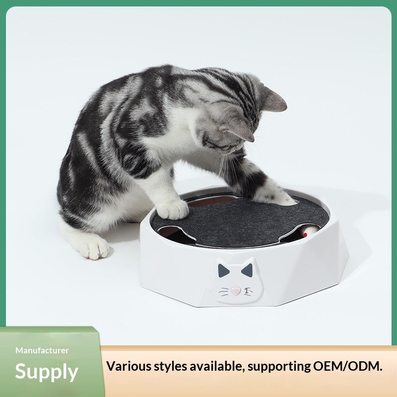 PlushPet Kleiner Plüschmaus Katzenspielzeug Drehteller Automatisch Leise