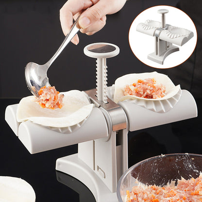 DumplingPro Doppelkopf Dumpling Maker Handbetriebenes Modell - Hobbyfy