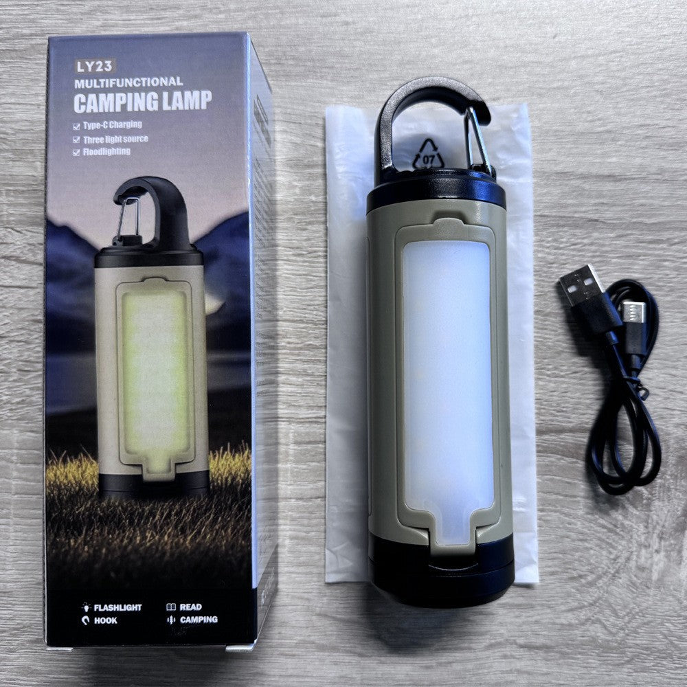 Faltbare LED Campinglampe Mit COB Licht Und USB-C - Hobbyfy